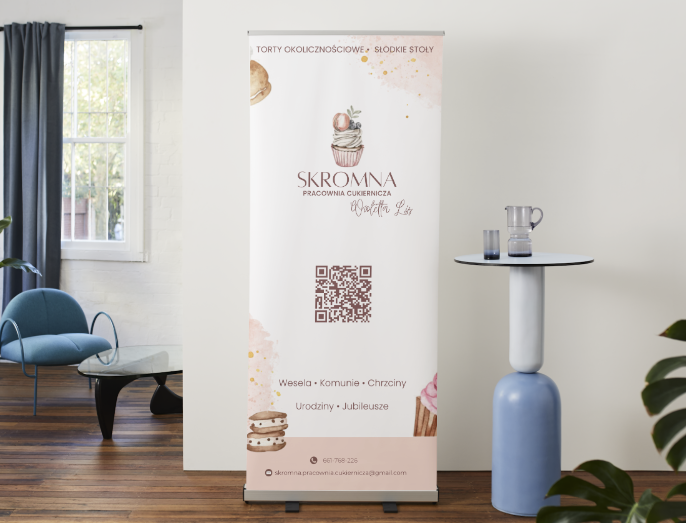 Skromna Pracownia Cukiernicza, identyfikacja wizualna i druk