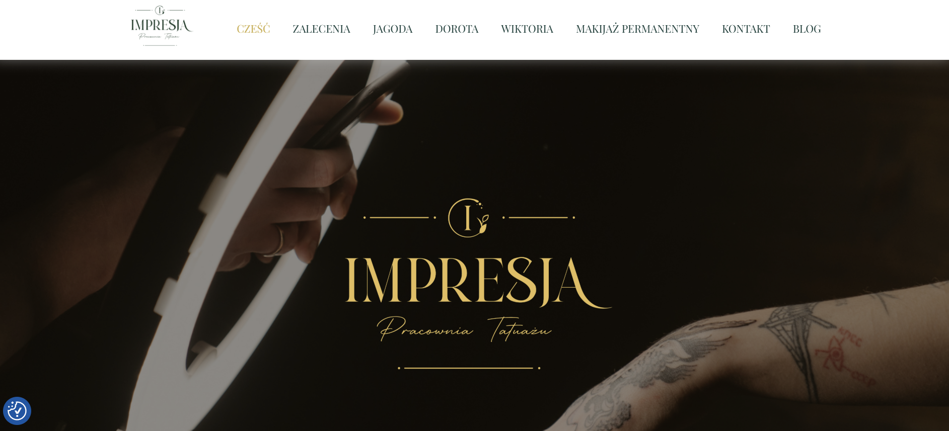 Projekt strony internetowej Impresja