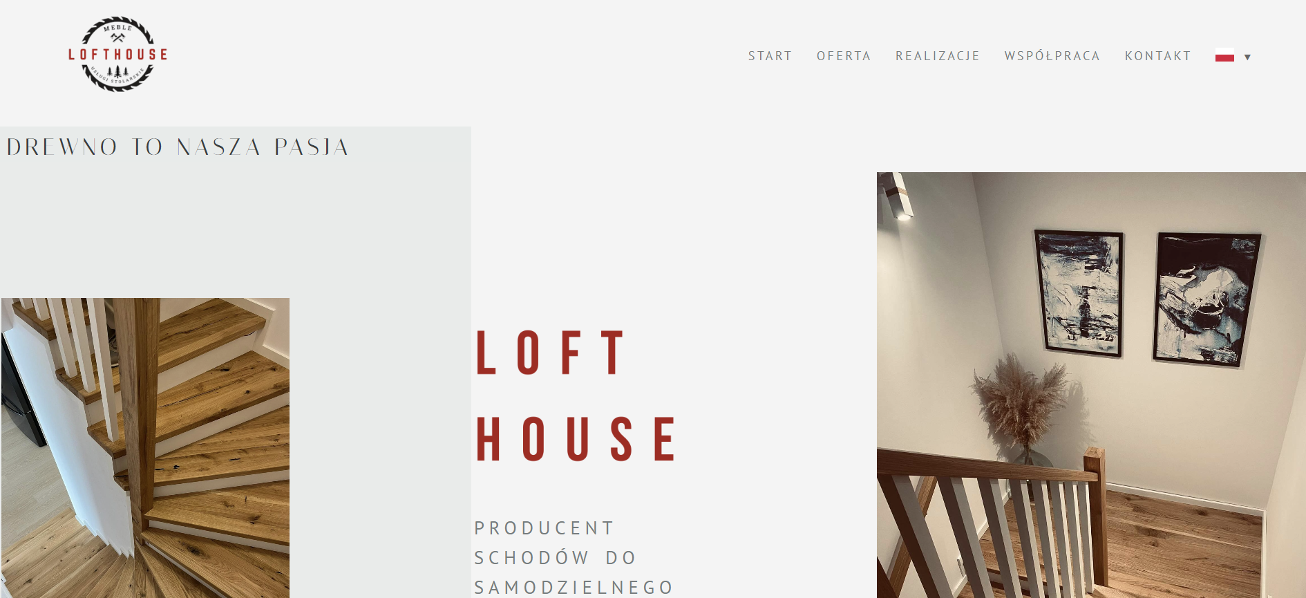 Projekt strony internetowej Loft House